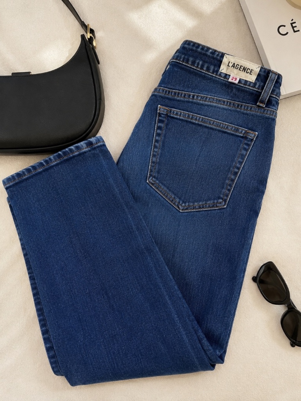 L’AGENCE Margot High Rise Skinny Jeans Dark Vintage Wash Size 20